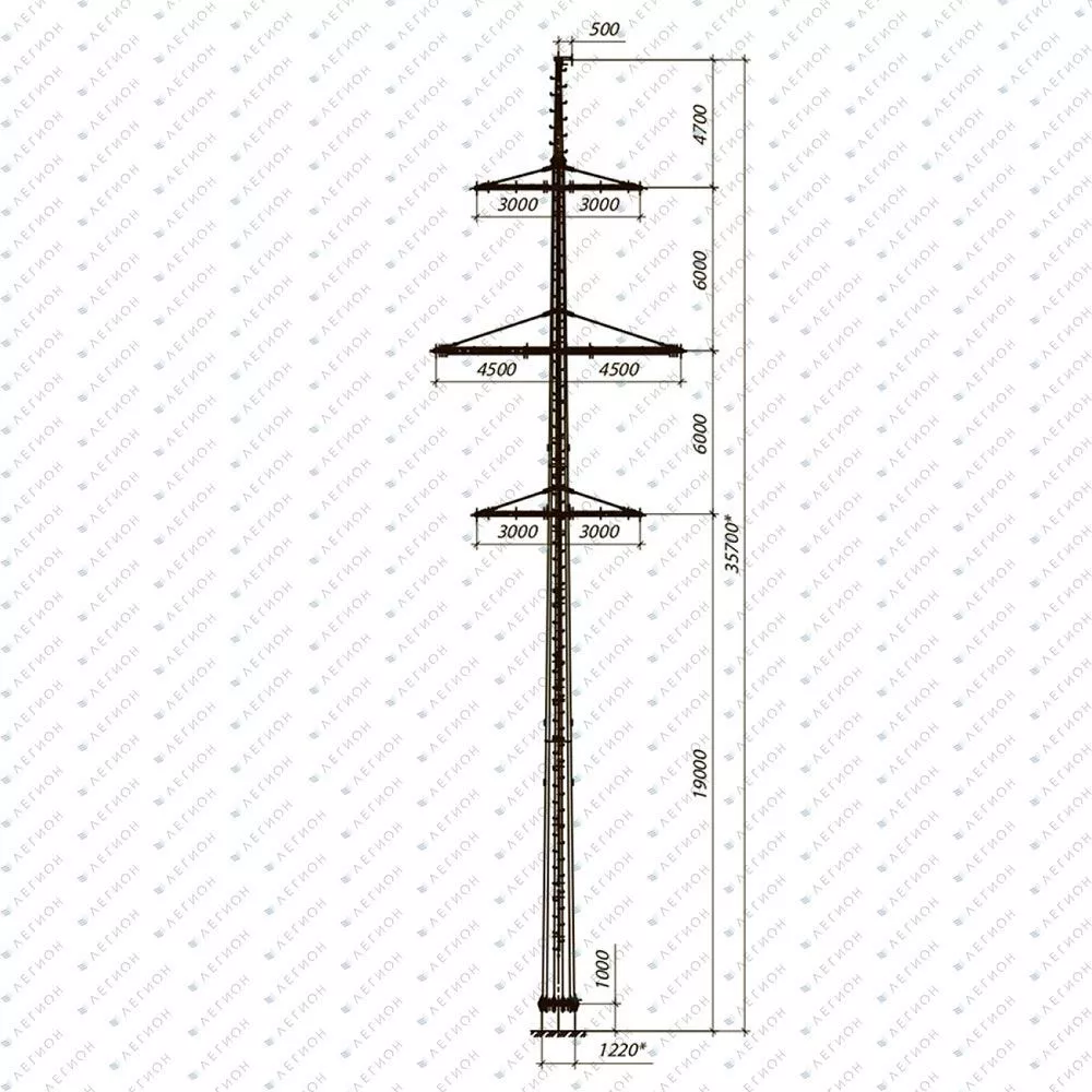 Многогранная опора ПМ220-2РТр