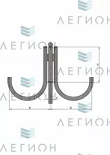 К30-0,7-0,9-1-5 кронштейн двухрожковый